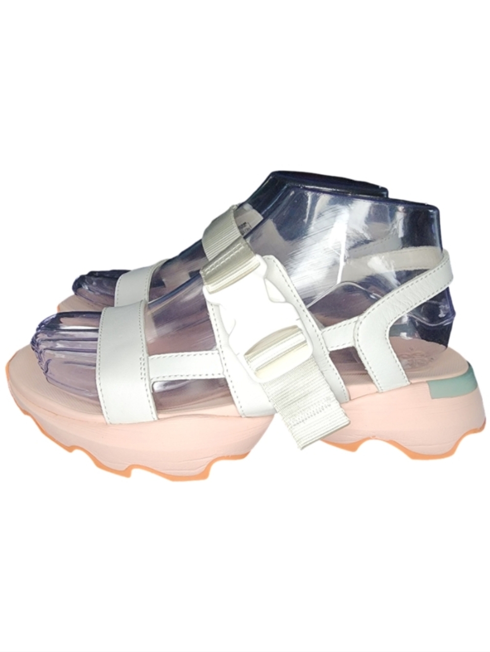 SOREL Sea Salt & Peach Blossom Kinetic Impact Sling Sandals, Womens 6.5 - Picture 3 of 10
